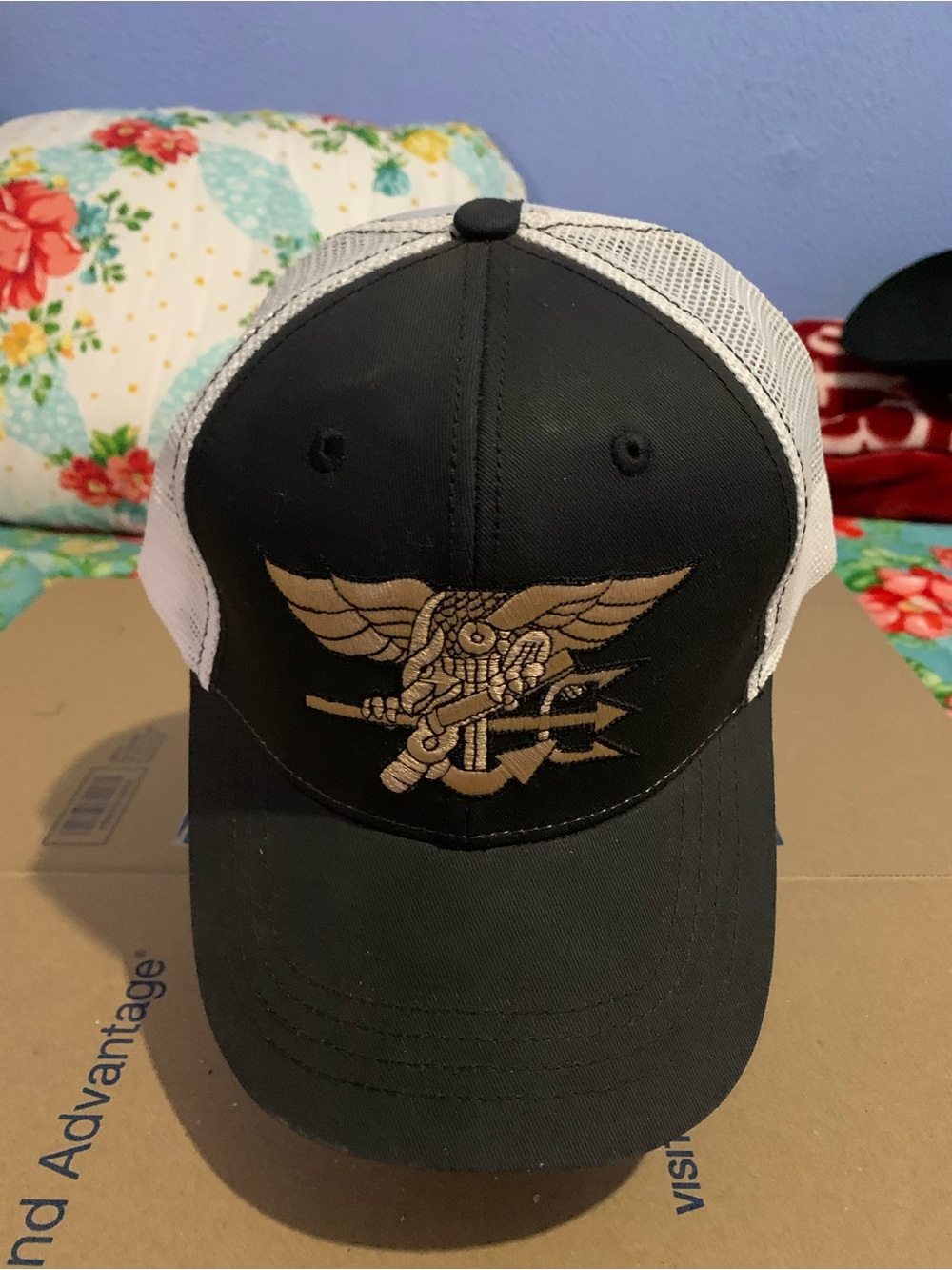 US Navy Seals Trident Embroidered Truckers Cap